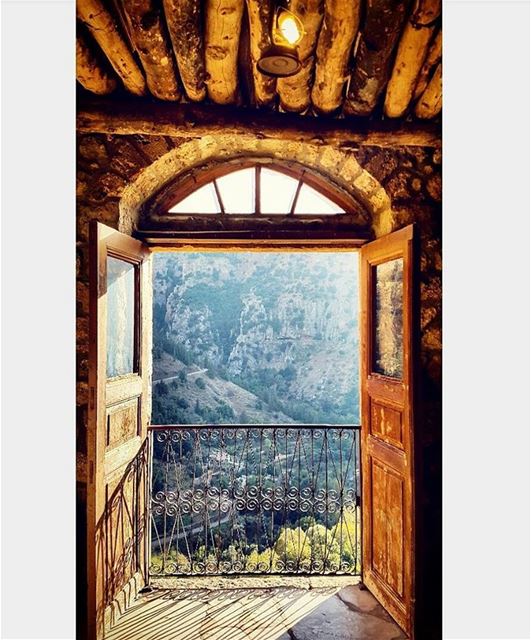  old  oldvibes  ancient  door  wood  balcony  mountainfellas  mountains ... (Wadi qannoubine)