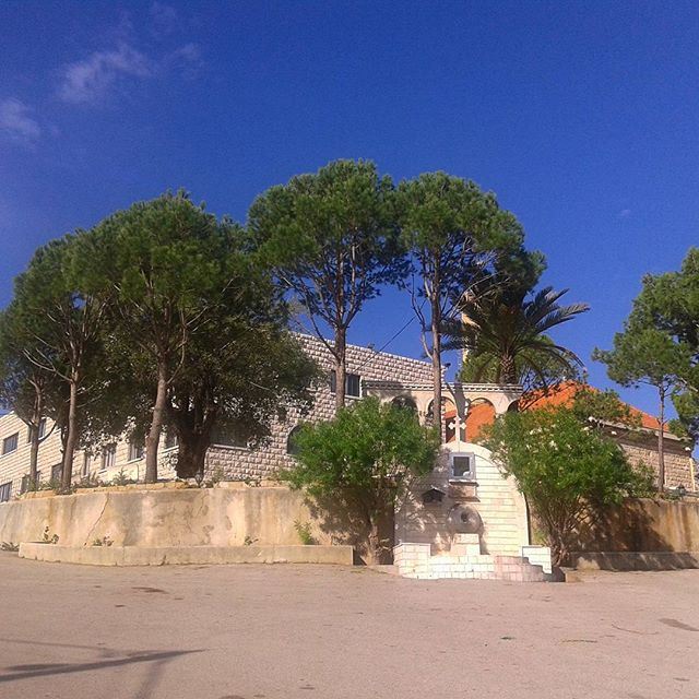 oldmonastery oldchurch oldstonechurch religion pinetrees bluesky (Kfarchima - Bsaba)