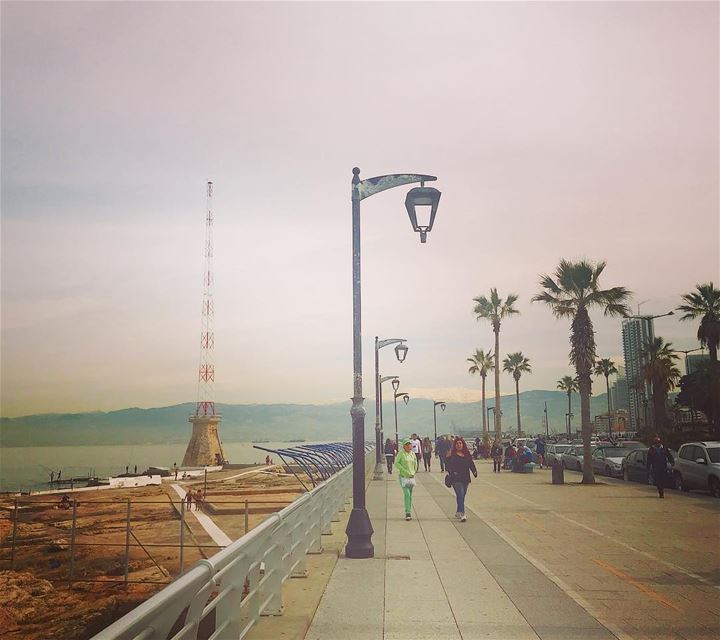 On Sundays ☀️ , We run 🏃🏻‍♀️ We swim 🏊‍♂️ We fish 🎣 We ski 🎿 We... (Beirut, Lebanon)