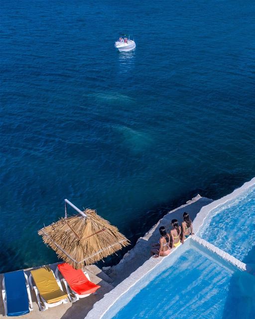 On the edge of blue🔴..  lebanon  chekka n northlebanon  dji  drones ... (Chekka)