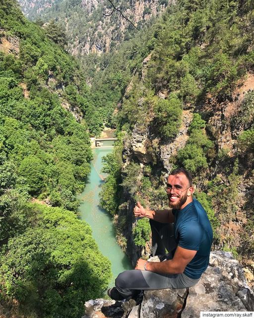 On the edge‼️............... lebanon  nature  landscape ... (Top of the Rock)