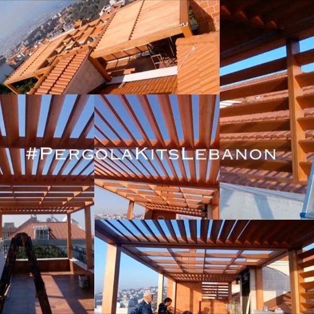 On the Roof!  PergolaKitsLebanon. Pergola  CanadianCedar  Wood  Louvers ... (Bsalim, Mont-Liban, Lebanon)