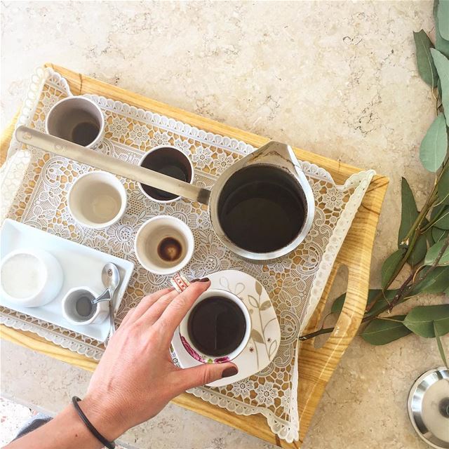 One last coffee and i am good to go! Happy get-back-to-work day!!!!... (Jamhoûr, Mont-Liban, Lebanon)