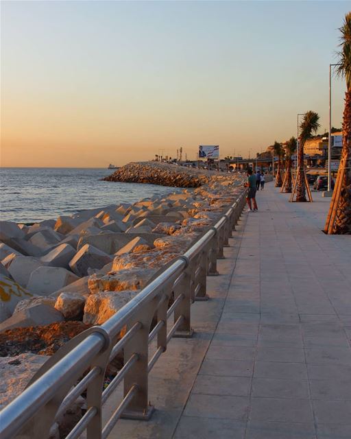 One last stroll before nightfall 🌅 ........... Lebanon  beirut... (Marina Dbayeh)