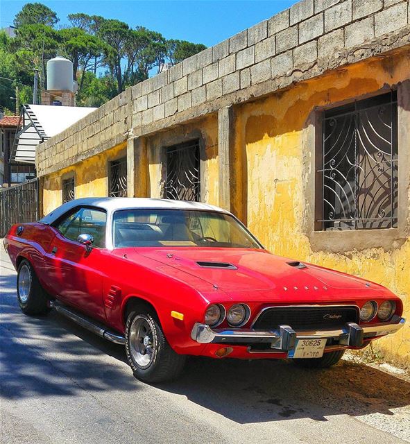 One of my favorite 🚗..  musclecar  lebanon  nature  naturelovers ... (Bmariam, Mont-Liban, Lebanon)