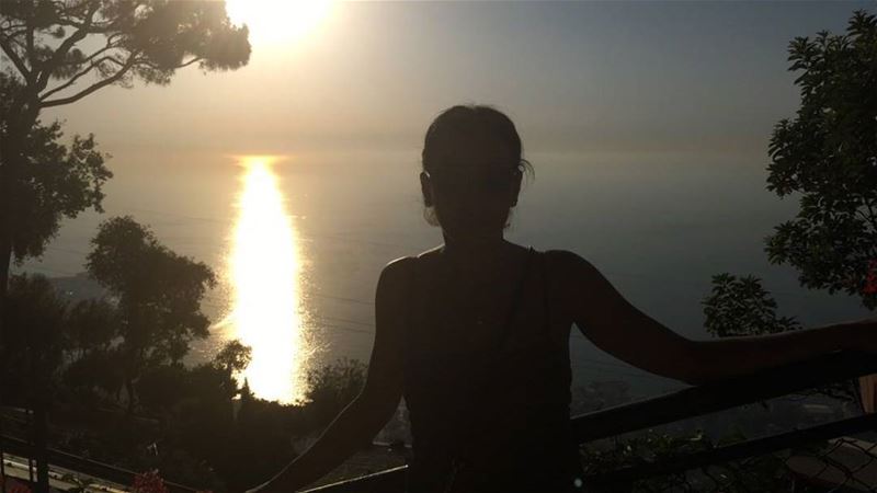 One summer night in Lebanon sunset  throwback  horizon  sillouette  me ... (Harisa, Mont-Liban, Lebanon)