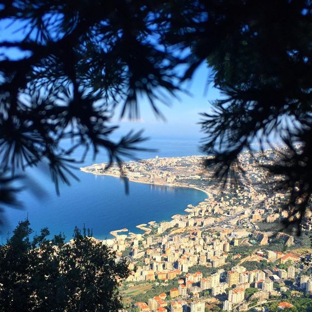 Our dearest Joünié bay ❤  jounieh  grandmoment2017  bay  beautiful  view ... (Our Lady of Lebanon)