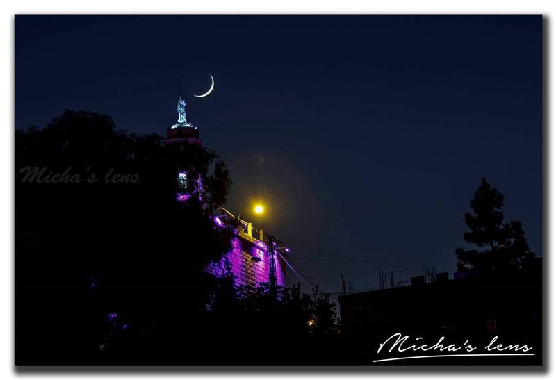 Our Lady of assumption Sebhel with the moon  lebanonbylocal  discover961 ...