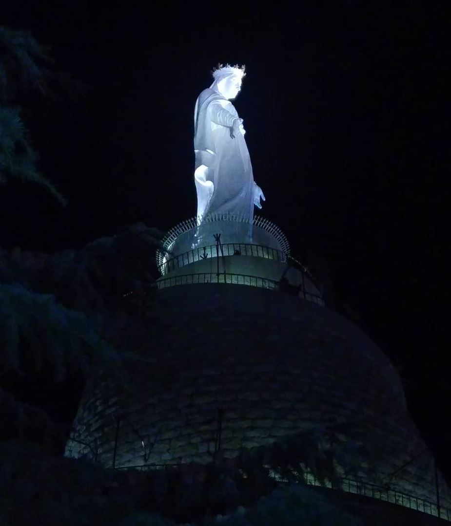 Our Lady of Lebanon 🙏 lebanon  lebanese  livelovebeirut  Beirut  mary ... (Harîssa, Mont-Liban, Lebanon)