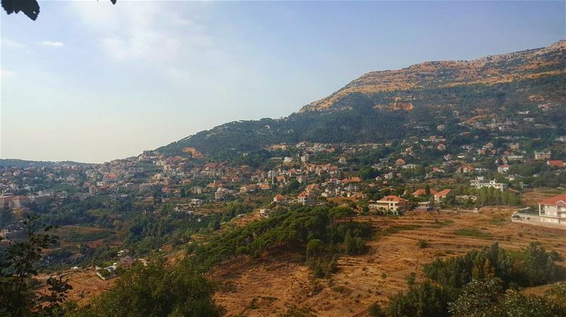 Our Natural fortress...... oldarchitecture  village  autumn  pinetree ... (Baskinta, Lebanon)