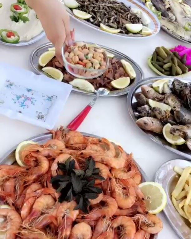 Our tasty seafood lunch @Paraliabar @Tahetelrih in Anfeh Al-Koura - North...