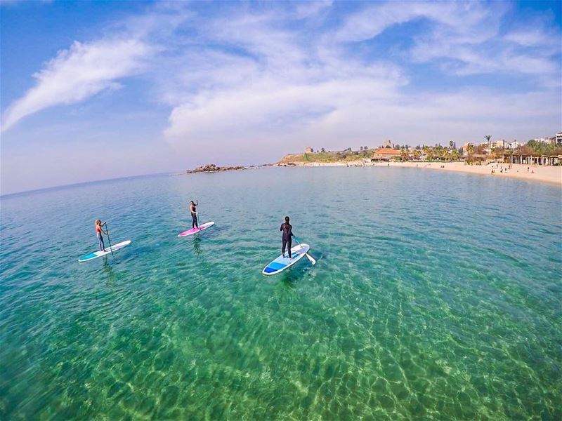 Out into the blue 💙💚... standup  sup  paddle  sea  blue  beautiful ...