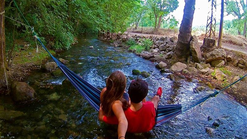 Over the stream we swing!  themountaineers  thegoodlife  outdoorsports ... (Kfarhilda, North)