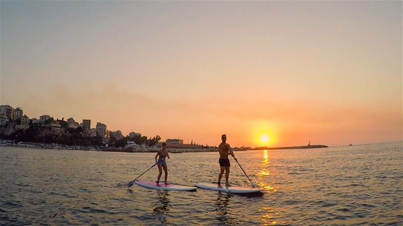 "Paddle Date"Got a date? Take it out in the sea! 🥂You'll bond more! 😉- (Surf Shack Lebanon)