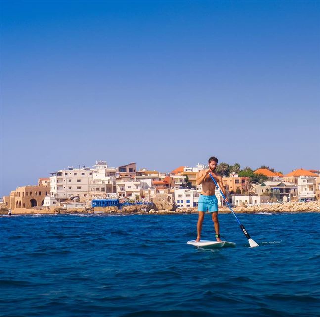 Paddling around old Batroun  Lebanon 📷@hachemoto (Colonel Beer Brewery)