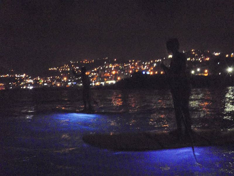 Paddling through the dark waves  lebanon @surfshacklebanon