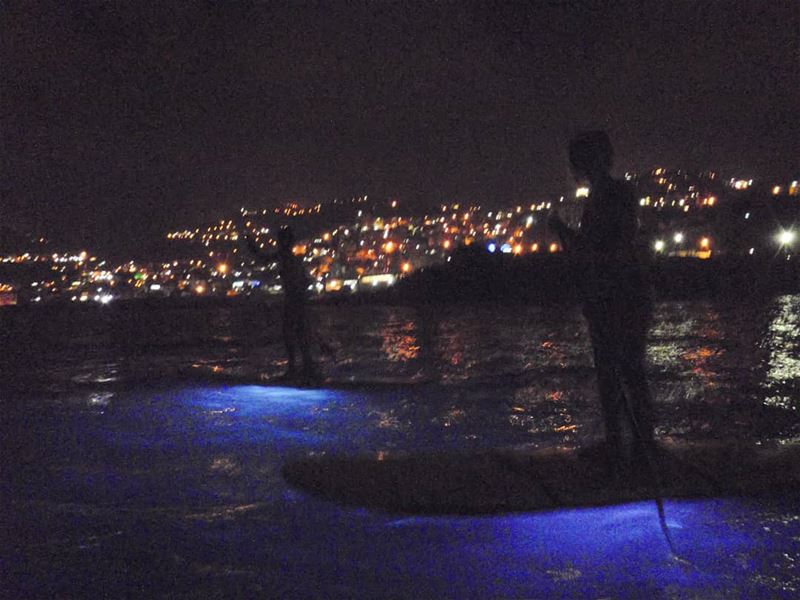 Paddling through the dark waves  lebanon @surfshacklebanon