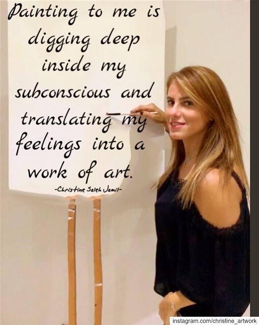“Painting to me is digging deep inside my subconscious and translating my...
