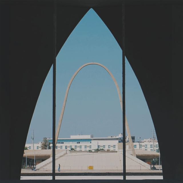 Parabolic Vs Pointed abandoned  endangered  decaying  architecture ... (Rachid Karami International Fair)