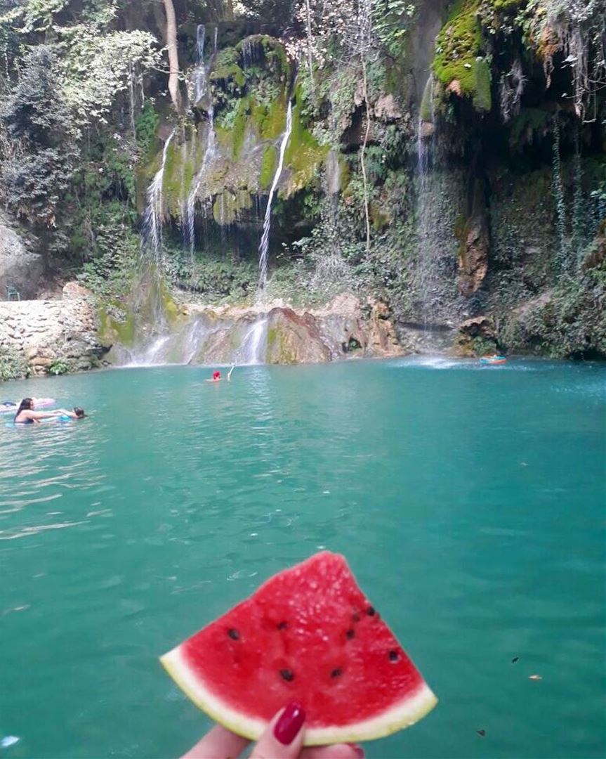  paradiselebanon  river  waterfall  paradise  green  lake  sundayfunday ... (Paradise - Baaklin)