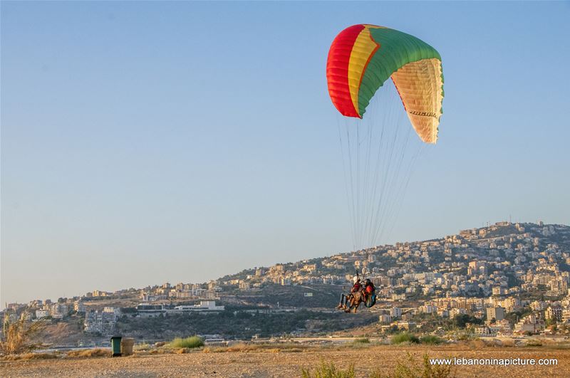 Paragliding from Ghosta Mountain and Landing in Maameltein Near Jounieh