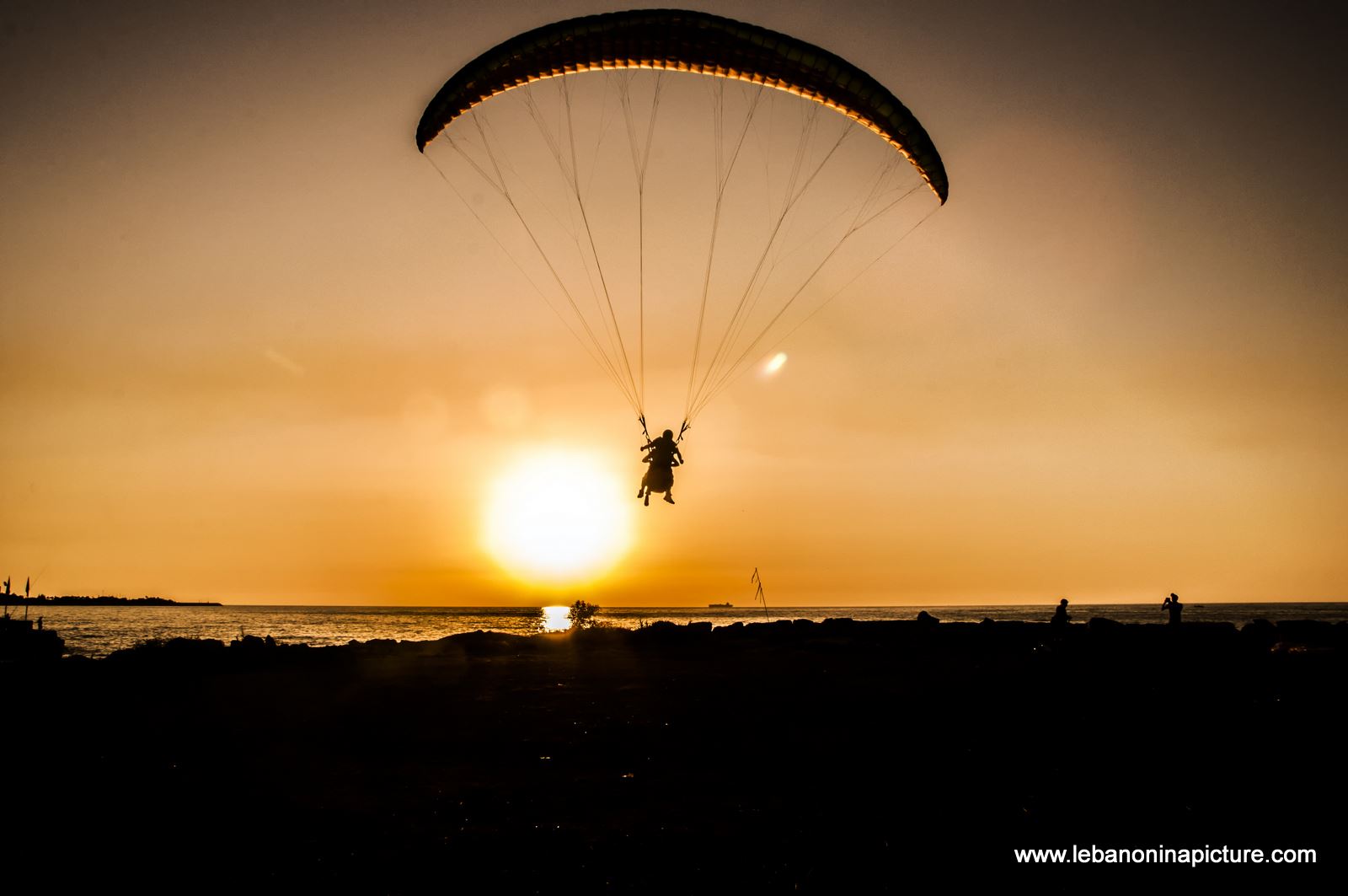 Paragliding from Ghosta Mountain and Landing in Maameltein Near Jounieh
