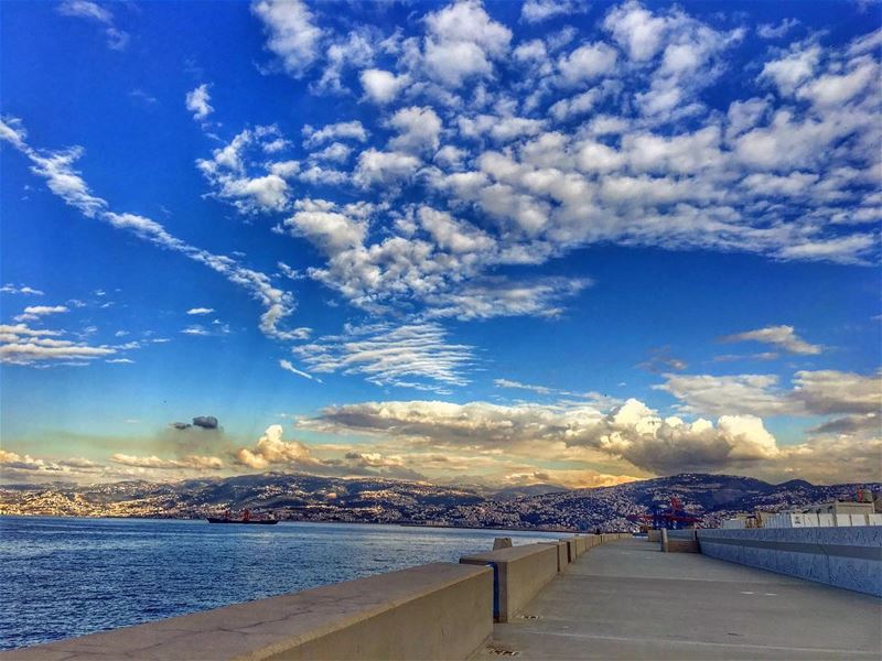 Phoenix Rising ....  beirut clouds  nature sky_captures  cloudporn ... (Zaytona Bay Lebanon)