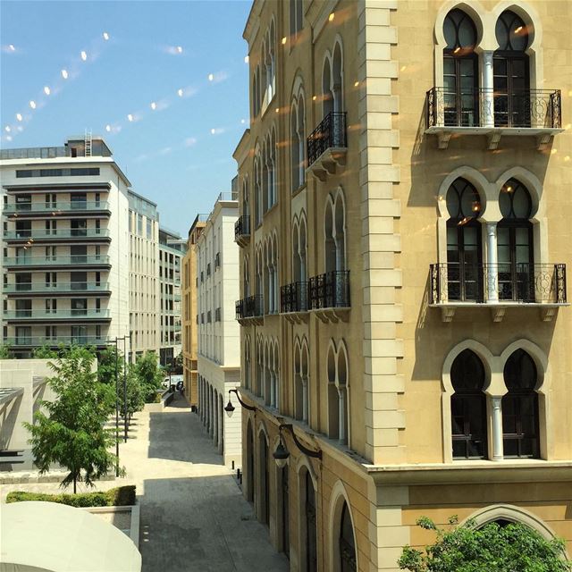  photo behind  glass  empty  street  streetphotography  buildings ... (Downtown, Beirut, Lebanon)