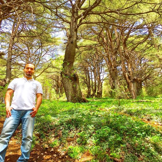 Photo credit: the great photographer @ghattaslabaky  me  hiking  nature ... (Barouk Cedar Forest)