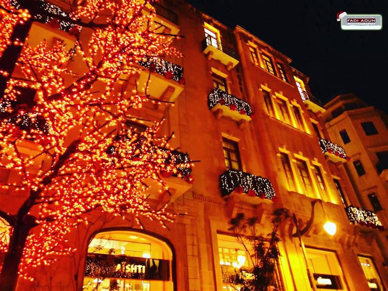  photo  fadiaoun @faaoun  Christmas  beirut  lebanon  night  lights  tree ...