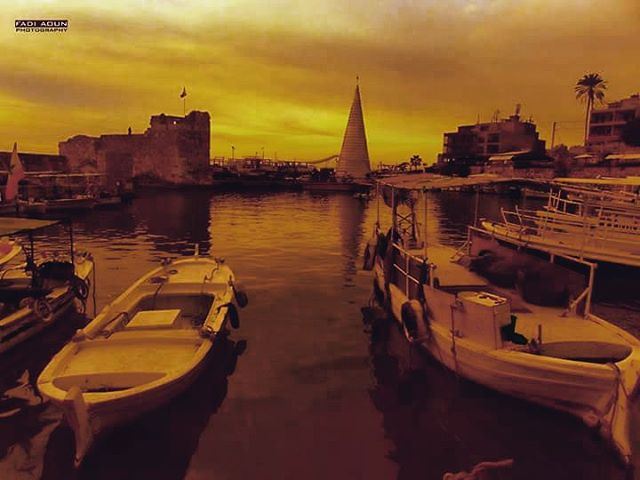  photo  fadiaoun @faaoun  sunset  byblos  Christmas  tree  ruins  sea  sky...