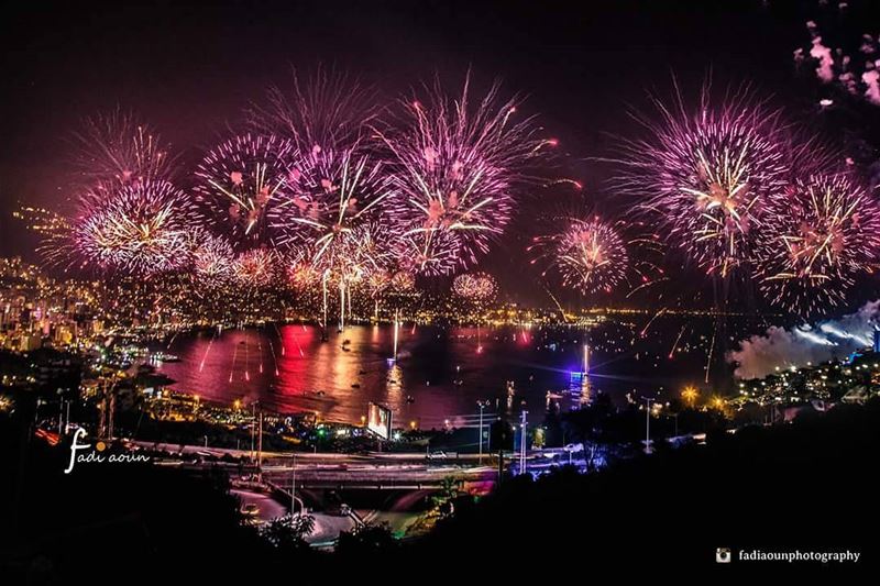  photo  fadiaounphotography  fireworks  jounieh  bay  sea  lebanon ...