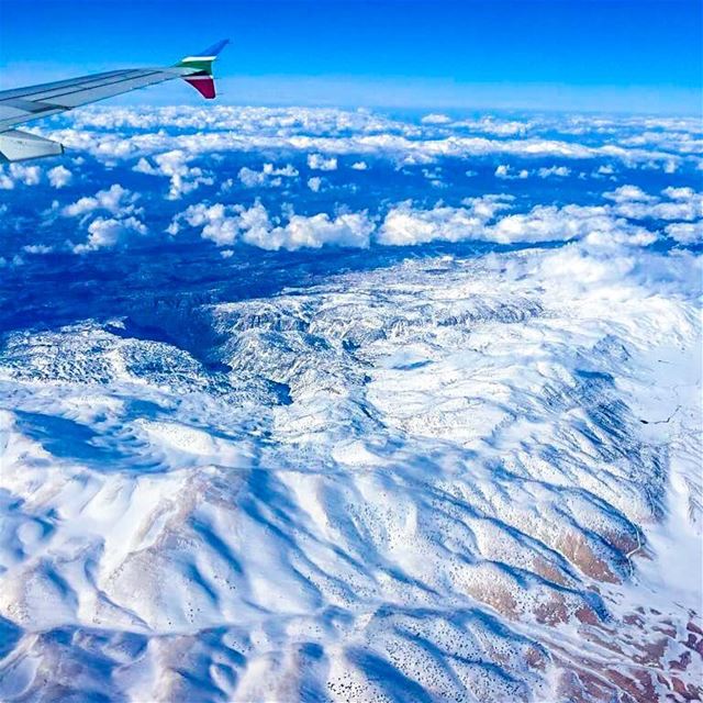 📸Photo Taken By @amyabdulkhalek beautiful Birdseye view from MEA AIRLINES... (Beqaa Governorate)