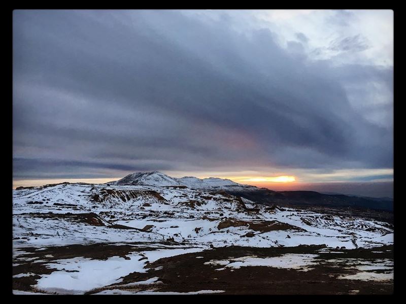  photography snowtime winter sunset sunsetsky landscape offroad lebanon... (Sannin, Mont-Liban, Lebanon)