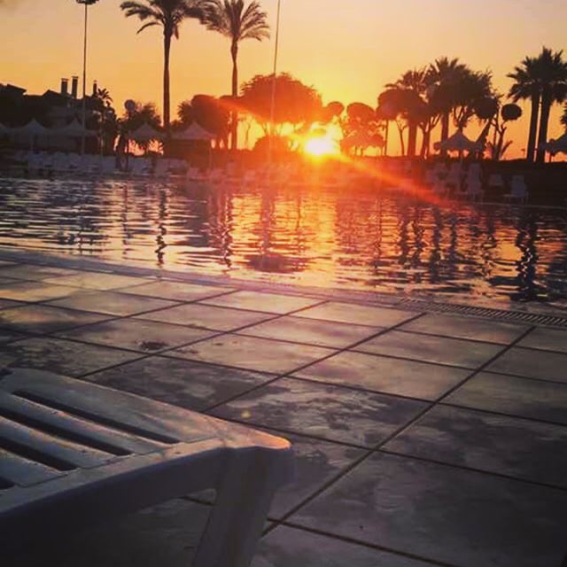 Photos taken by @djaycarlk lovely sunset 🌅 from Hotel Beach Naher el... (Nahr al-Kalb)