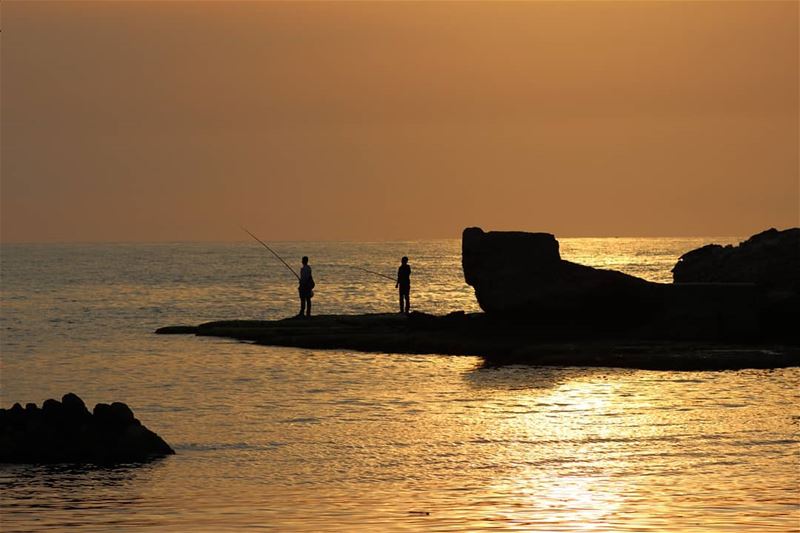  picoftheday lebanon byblos fishermen sunset sea perfect...