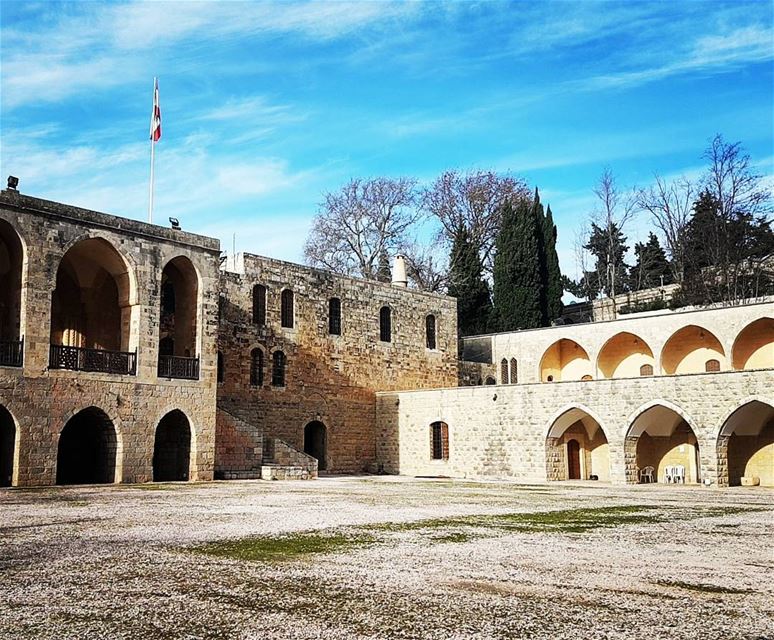  picoftheday lebanon mylebanon winter days sun flag sky trees old...