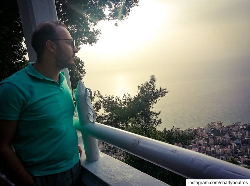  picoftheday  sunset  sea  view ... (Saydet harissa سيدة حريصا)