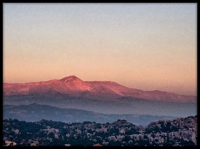 Pink  sunset over the Lebanese  mountains  mountainlovers  sunset_hub ...