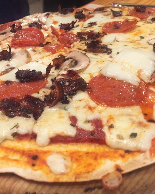 Pizza anyone? @youmnayounes 👸🍕🍕... (Sandwiched Gemayzeh)