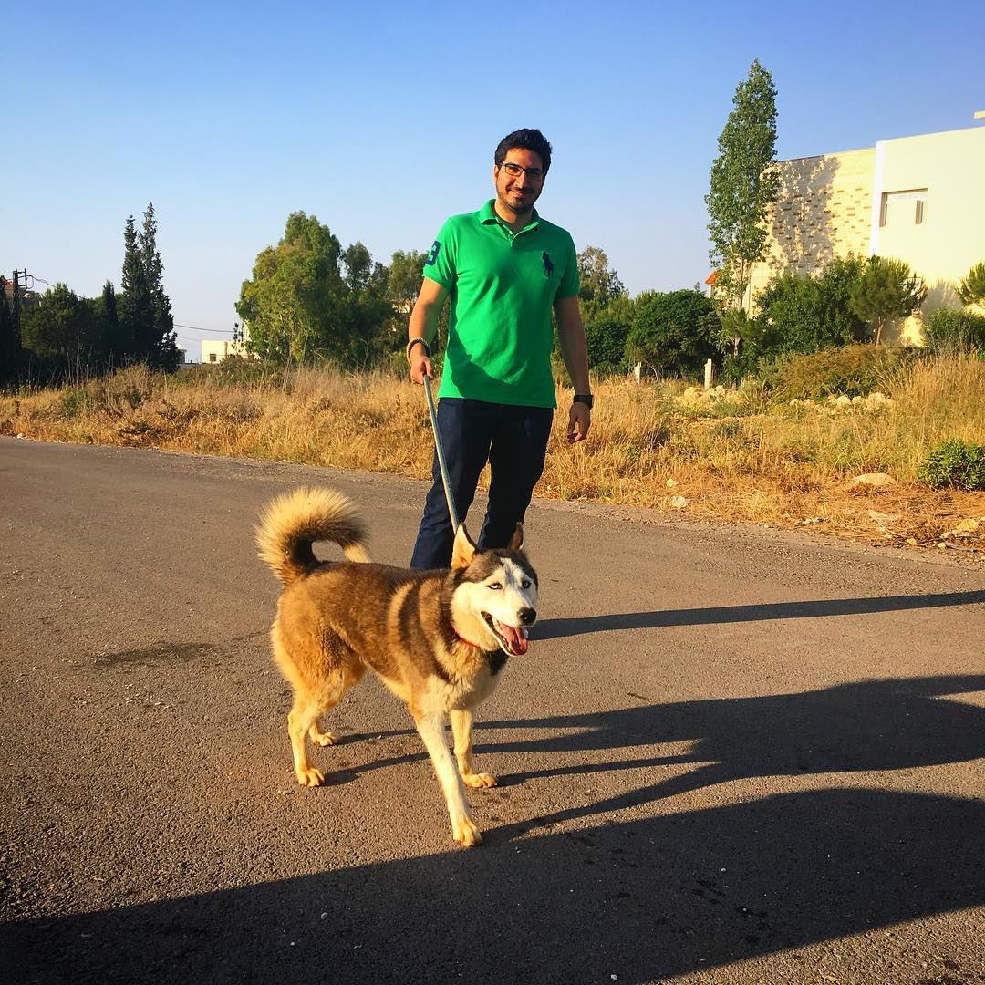 Please don't ask me "who's walking who?" 😑 🐶  lebanon  koura  dog  walks... (Koura)