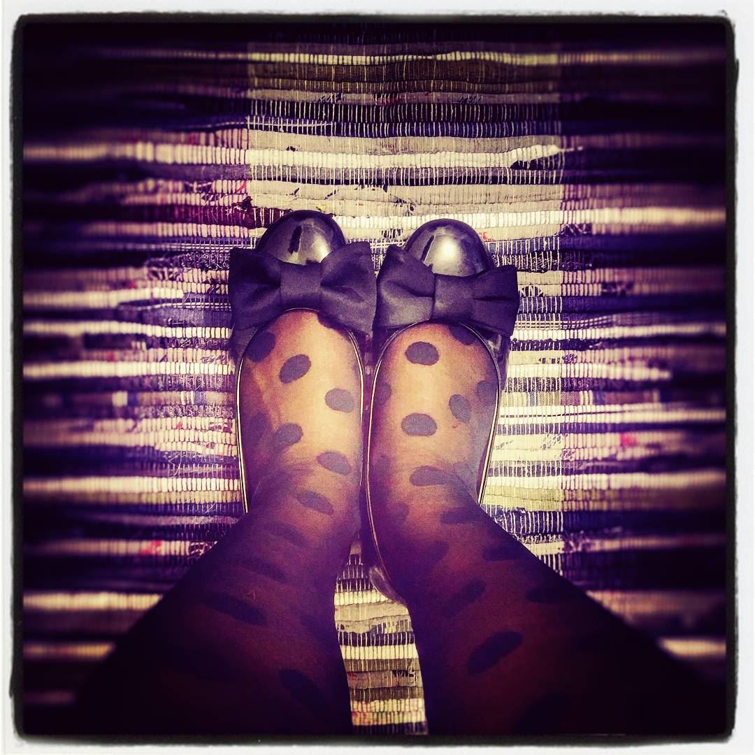 ⚫ polka dots & stripes ⚫  polkadots  black  flats  shoes  bow  feet ...