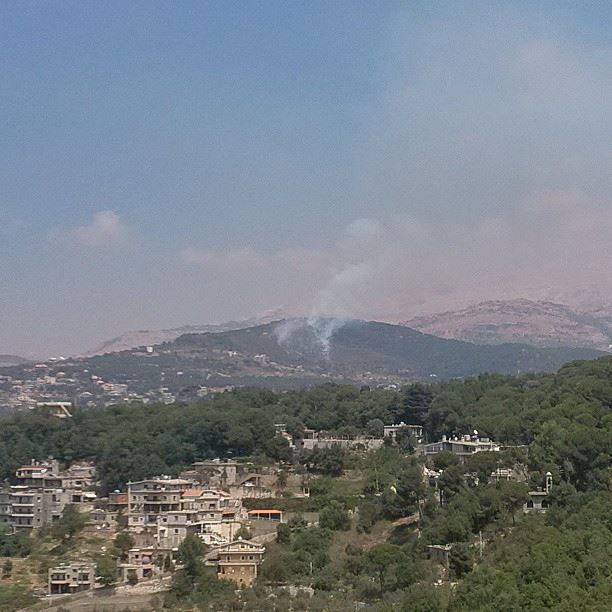  poor  forest  burning  on  fire somewhere near  baskinta and  kfaraakab ...