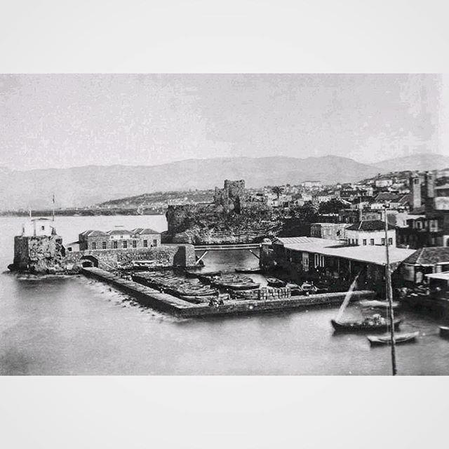 Port Of Beirut And The Castle in 1859 .