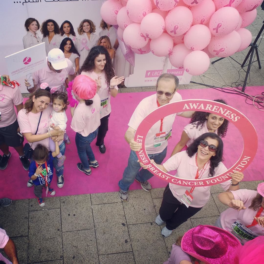 Positive Campaign for the Lebanese Breast Cancer Foundation at the Beirut... (Beirut Marathon)