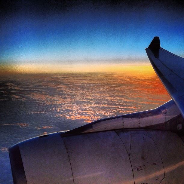 Power  flight  windowseat  flying  aviation  sunset  wings  sky  clouds ...