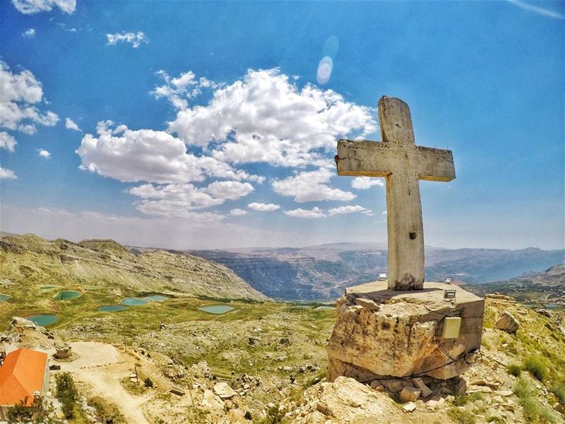 💙🙏🕇🙏💙 "Pray about everything to the Lord, to our most pure Lady, and... (Akoura, Mont-Liban, Lebanon)