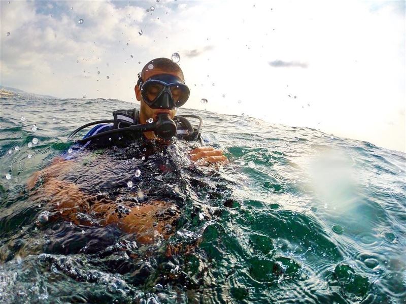 Pre-dive dive diving onlyonelebanon lebanonspotlights gopro goprohero... (Byblos - Jbeil)