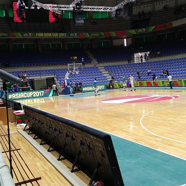 Pre game of the 2017 Asia Cup. Gonna be a long day  2017  asiacup  lebanon... (Stade Nouhad Naufal)