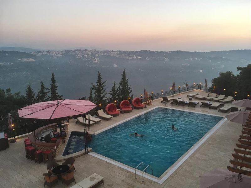 Pre-wedding sunset...  Lebanon  lifewithaview  mountains ... (L' auberge des Emirs & Restaurant le petit Bruxelles)